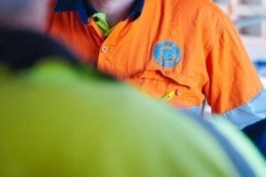 CBS Co-Op logo on high viz jacket